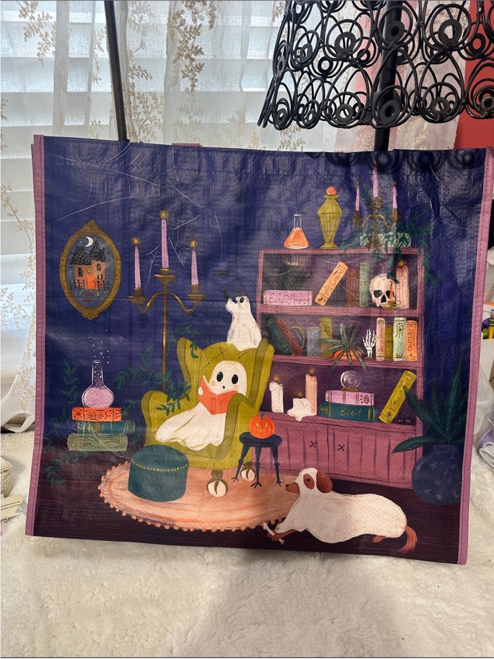 Halloween reusable tote bag